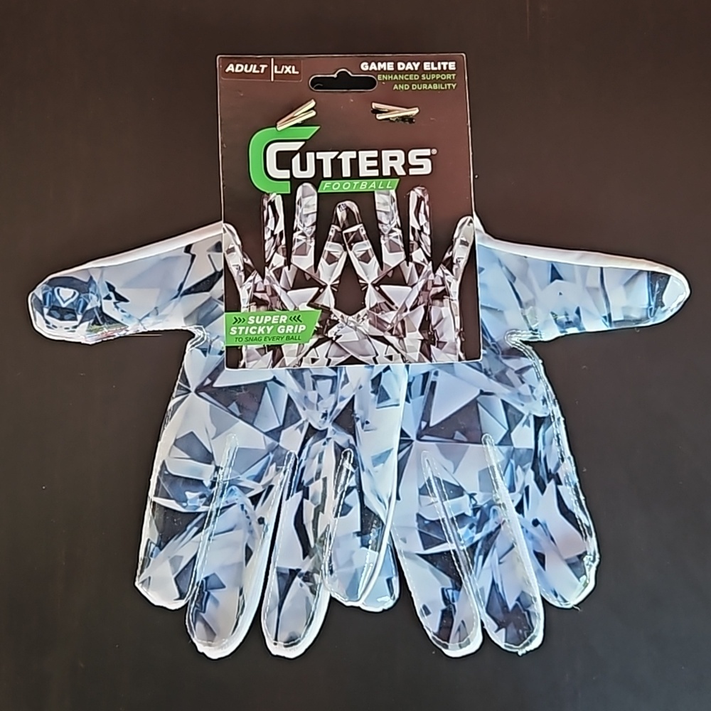 Cutters Football Game Day Elite Super Sticky Grip Adult L/XL Gloves
